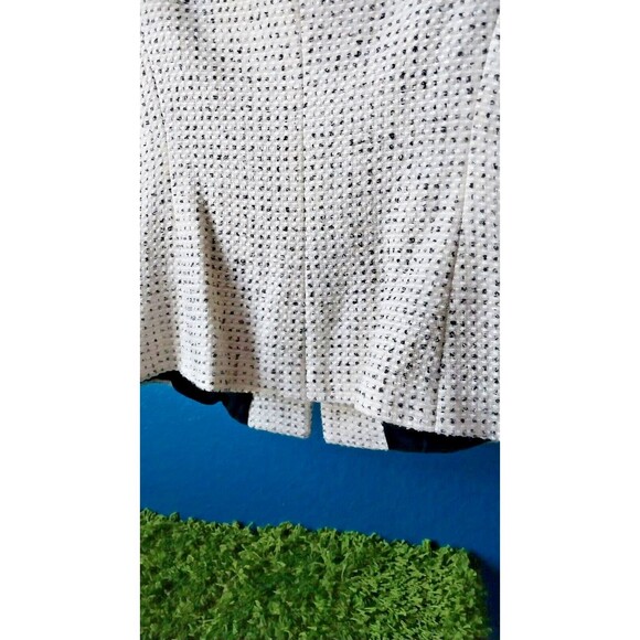 1973 Armani Collezioni Tweed Jacket Black White & Beige Size 8  Blazer Suit - Picture 6 of 11